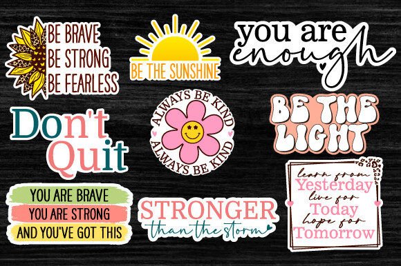 Download Motivational Sticker Svg Bundle - Svg Collection