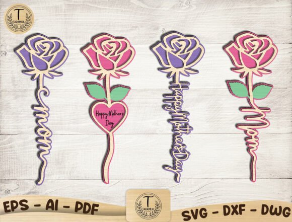 Download Mother's Day Rose Laser Cut SVG Bundle - Svg Collection