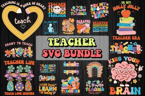 Download Retro Teacher SVG Bundle - Svg Collection
