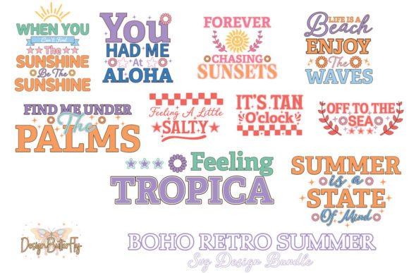 Download Boho Retro Summer Beach SVG Bundle - Svg Collection