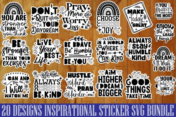 Download Inspirational Sticker SVG Bundle - Svg Collection
