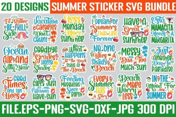 Download Summer Sticker SVG Bundle, Printable SVG - Svg Collection