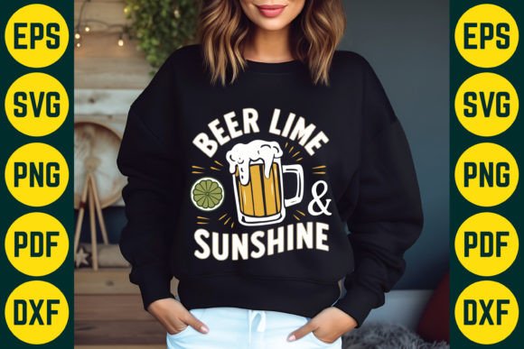 Download Beer Lime &amp; Sunshine SVG T-Shirt Design - Svg Collection