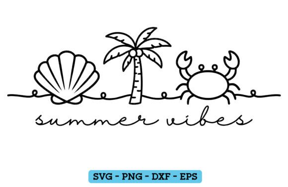 Download Summer Vibes PNG SVG, Seashells - Svg Collection