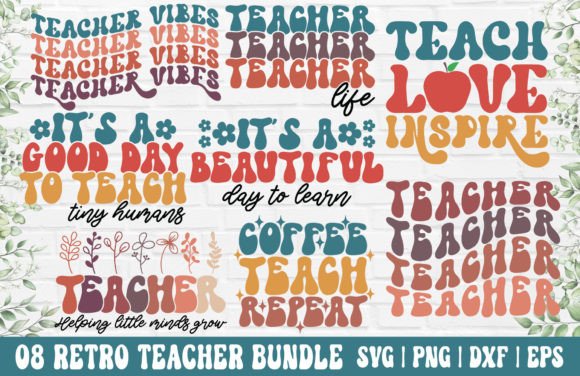 Download Retro Teacher SVG Bundle - Teacher PNG - Svg Collection