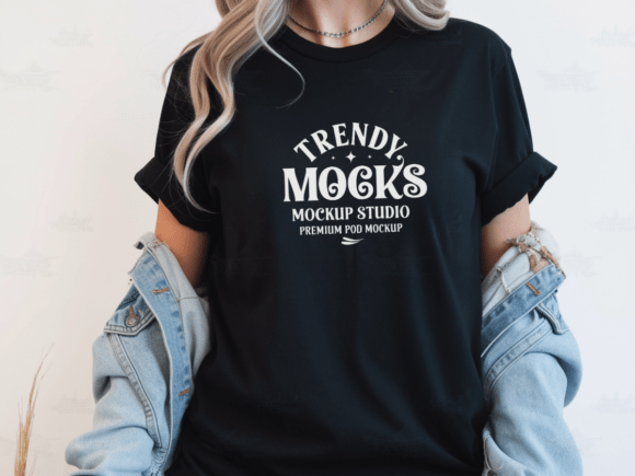 Download Comfort Colors C1717 Black Tshirt Mockup - Premium Resources
