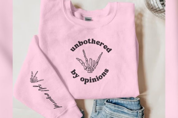 Download Unbothered by Opinions Sleeve SVG Tshirt - Svg Collection