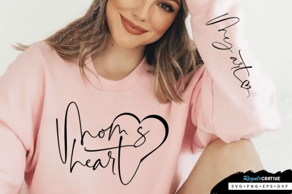 Download My Heart Sleeve SVG Mom Svg Design - Svg Collection