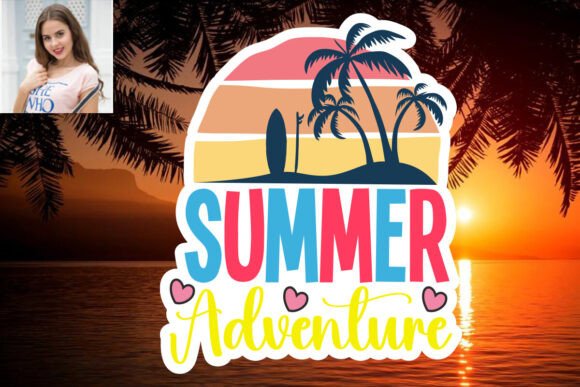 Download Summer Adventure SVG Sticker Design - Svg Collection